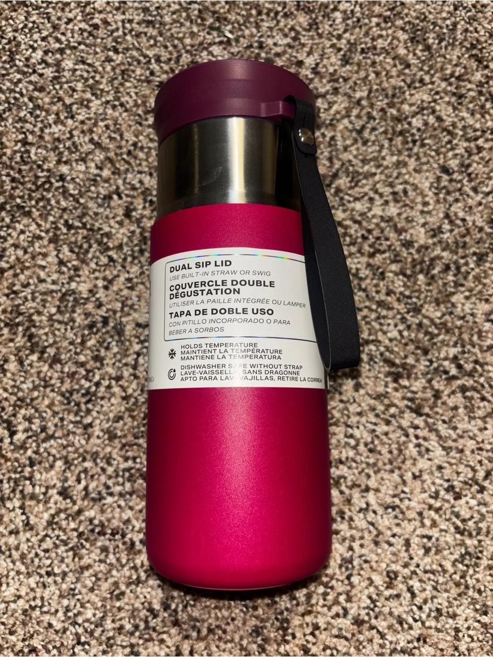 Contigo DualSip NWT 16oz Insulated Travel Mug Water Bottle Electric Bloom